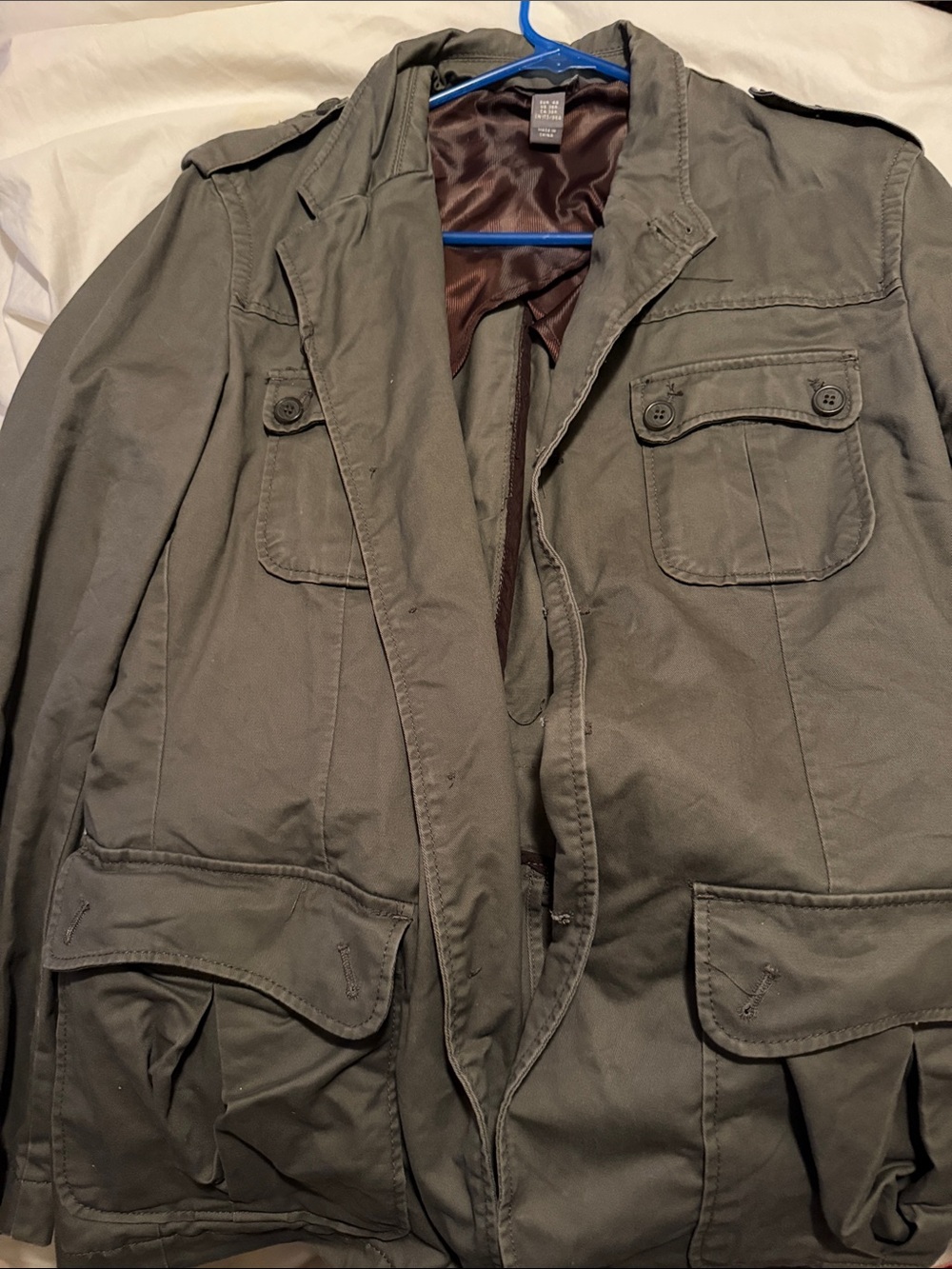 H&M Olive Green Utility Jacket women